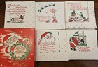 50 Vintage Christmas Merries Paper Beverage Cocktail Napkins With Box Mcm Santa