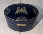Antique Lucretia Vanderbilt Face Powder Tin Vanity Box Butterfly Decor 1920s