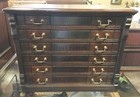 Walnut 6 Drawer Willimantic Spool Thread Cabinet With Owl----16260