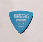Rare  Pantera Rex Brown 2026 Tour Blue Tortex Triangle Guitar Pick