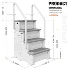 Pool Ladder Above Ground  Heavy Duty 4-step Pool Ladder With Dual Handrails