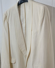 60s Vtg Ivory Dinner Jacket Usa Union Shawl Collar Black Tie Formal 48l Tuxedo