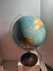 1982 Rico Florence Rand Mcnally Light-up Lighted Physical Political World Globe 