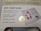 Baby Milestone Blanket Newborn Monthly Weekly Photography Background Mat 