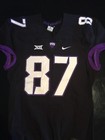 Game Worn Used Nike Tcu Horned Frogs Football Jersey  87 Size L