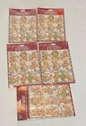 Lot Of 5 Vintage Gibson Teddy Hugglesbie Christmas Stickers Pack teddy Bear New