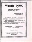 1896 Wood Rims Waddel Wooden Ware Works Greenfield Oh Bicycle Print Ad