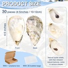 30 Pcs 45 Inch Large Gray Natural Oyster Shells For Crafts Diy Bulk Decor