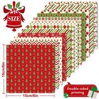24 Sheet Christmas Pattern Paper Pack Christmas Plaid Scrapbook Specialty Paper