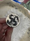 Antique Sterling Hatpin Victorian Coin Turned Into Hat Pin 1860s-90s