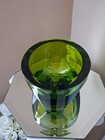 Vintage Mcm Viking Glass Avocado Green Atomic Orb Ashtray 1971