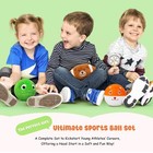 3 Pack Soft Sports Balls For Toddlers 1-3  Inflatable Plush Baby Balls Set Fo   