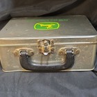 John Deere Metal Lunch Box Silver With Green Logo  Licensed