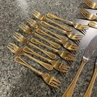 Beautiful 47 Piece Solingen Germany 23 24k Gold Plated Flatware Dinnerware