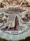 Vintage 1950s Nebraska Souvenir Travel Plate State Plate Memorabilia