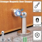 Magnetic Stainless Steel Door Stop Holder Home Safety Stopper Guard Screws Catch