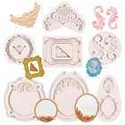 Silicone Frame Baroque Fondant Mold  Silicone Frame Baroque Fondant Mold lj22 