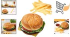 Fake Food Set Artificial Hamburger French Fries Decor Display Prop