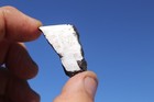 Muonionalusta Etched  Meteorite Full Slice Weight 13 7 Grams 1 5 Inches