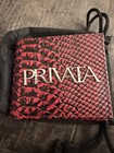 Privata Men s Red black Snakeskin Bifold Wallet W  Id Window   Zip Coin Pocket