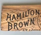 Vintage Hamilton Brown Shoe Co Wood Sign Box Panel St  Louis