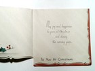 Vintage 1940s Christmas Greeting Card Birdhouse Holly Usa Ephemera