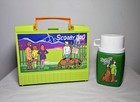 1973 Scooby-doo Green Plastic Lunchbox W  Thermos Hanna Barbera 