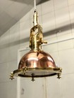 Nautical New Marine Copper And Brass Ship Hanging Cargo Pendant Spot Light 4pcs