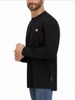 John Deere Men   s Black Long Sleeve Crewneck Pocket T-shirt Xxl Agriculture