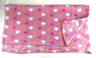 Pink Orange White Heart Baby Girl Blanket Soft Fleece Rn 123745 Lovey