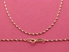 Solid 14k Yellow Gold Twisted Omega Necklace Chain Real 14kt Gold Necklace