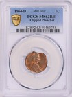 Error 1964-d Lincoln Cent Clipped Planchet Pcgs Ms-63 Rb   