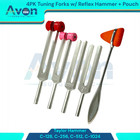 Taylor Hammer And Tuning Forks Kit With Storage Case  128hz 256hz 512hz 1024hz
