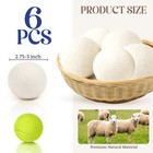 6 Pack White Wool Dryer Balls New Zealand Reusable Laundry Balls