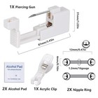 Lovamis 5pcs Professional Body Piercing Kit For Male Nipple  Safe Piercing Gu   