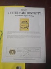 Rory Mcilroy Signed 2025 Masters Golf Flag  grand Slam  Beckett Cert Letter