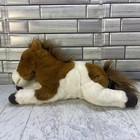 Fao Schwarz Adopt A Pets Horse Plush 14  Soft Brown White Laying Stuffed Animal