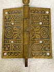 Antique Victorian Eastlake Style Bronze Ornate Geometric Spiral Door Hinge
