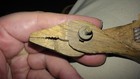 Handmade Oak Wooden Wood Tool Adjustable Wrench Pliers Vintage Antique Folk Art