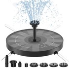 2pcs Solar Bird Bath Fountain With 6 Nozzles  High-quality Water Pump For Garden