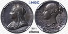 Great Britain  Victoria  Official Silver Medal 1897  Diamond Jubilee  Ngc Ms 62