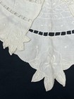 Vintage Embroidered Collar With Faux Pearl Button Closure
