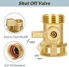 1-4pcs 3 4   Brass Garden Hose Shut Off Valve Water Pipe Faucet Connector Handy