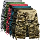 Outdoor Mens Army Cargo Combat Shorts Casual Work Cotton Flat Front Half Pant 42