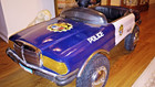 Vintage Mercedes Police Metal Pedal Car Made In Korea 38  Long Excellent Cond 