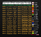Custom Text Vinyl Lettering Stickers Decal Personalized Any Text - Name  501
