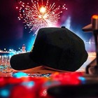 New Big Noise Lager Beer Baseball Cap Hat Black Fireworks