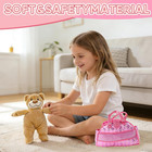 10  Cute Teddy Bear Plush Soft Stuffed Animal With Pink Gift Bag Set