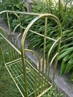 Vintage Brass Quilt Rack Stand Curved Mcm Style Hollywood Regency Gold Tone
