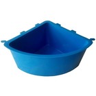 Cage Cups  3pcs  1 2 Quart Blue Corner Cup Hanging Feed   Water Cage Cups 